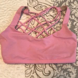 Pink lululemon sports bra